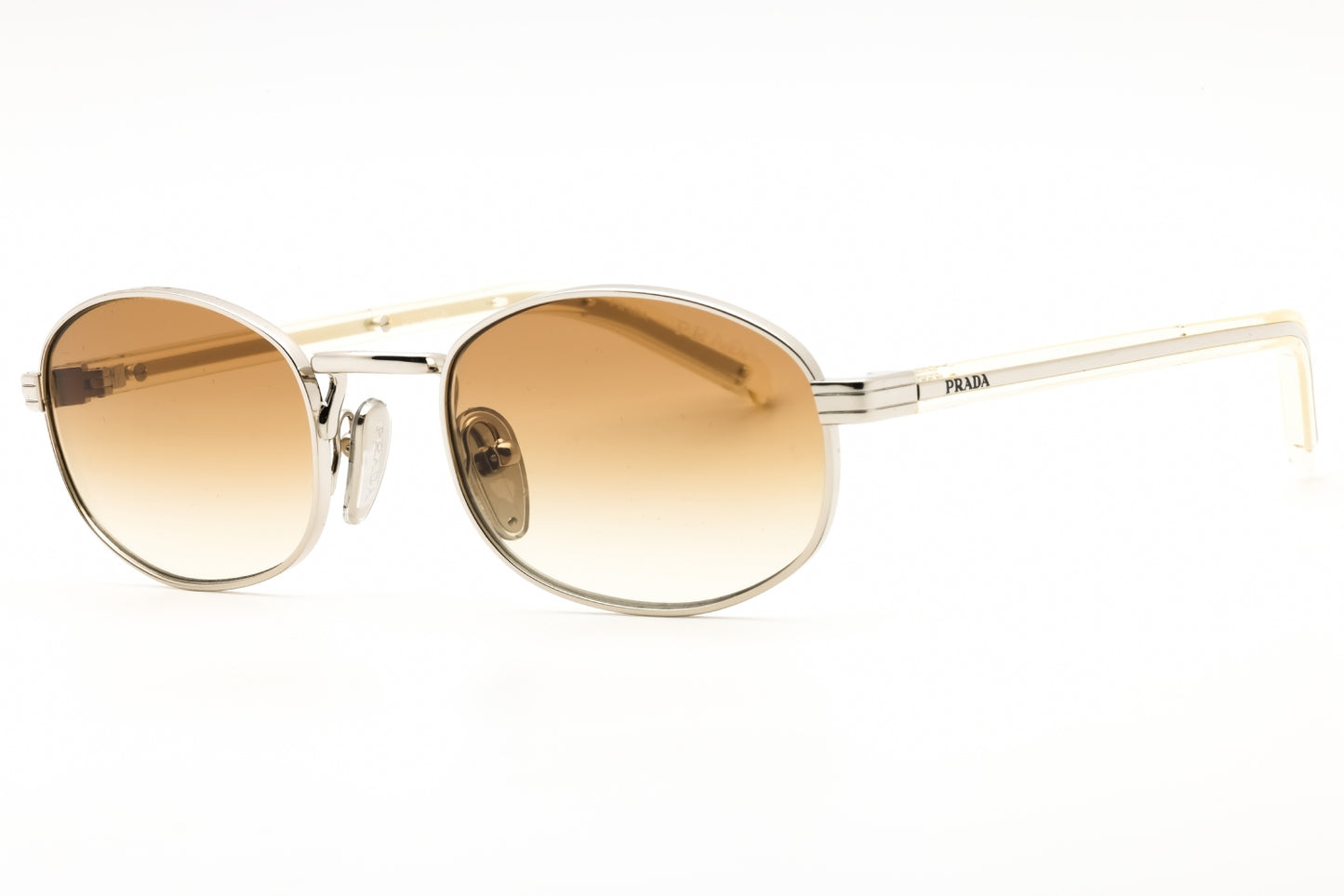 Prada  Silver/ Light Yellow With Brown